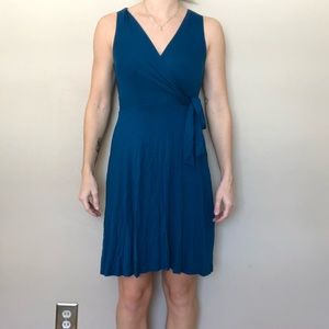 Turquoise wrap dress